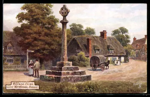 Künstler-AK A. R. Quinton: Long Wittenham, Village Cross