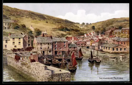 Künstler-AK A. R. Quinton: Hafenpartie mit Segelbooten