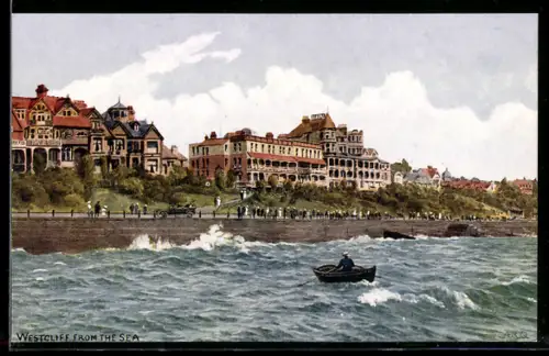 Künstler-AK A. R. Quinton: Westcliff from the Sea