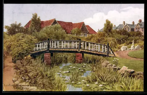 Künstler-AK A. R. Quinton: Lowestoft, Lily Pond in Kensingten Gardens