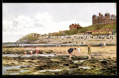 Künstler-AK A. R. Quinton: Sheringham, The Beach and Cliffs