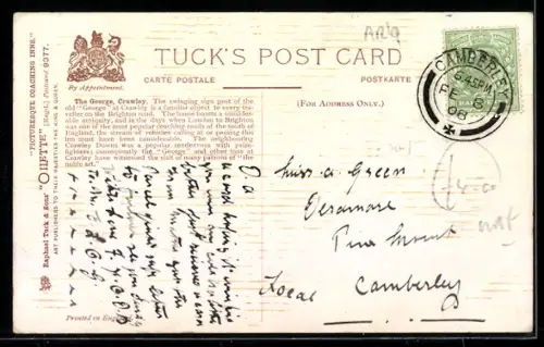 Künstler-AK A. R. Quinton: Crawley, The George