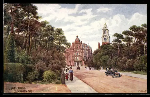 Künstler-AK A. R. Quinton: Bournemouth, Bath Road