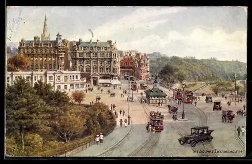 Künstler-AK A. R. Quinton: Bournemouth, The Square