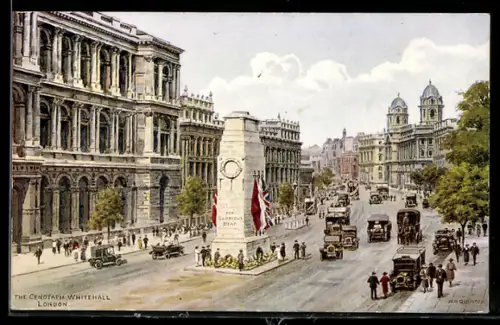 Künstler-AK A. R. Quinton: London, The Cenotaph at Whitehall
