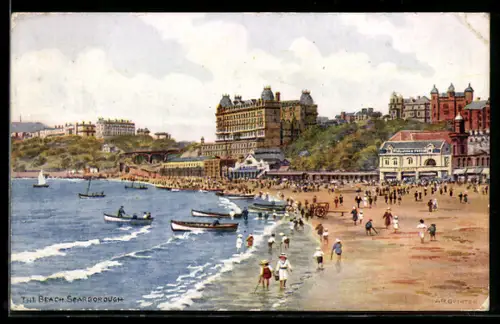 Künstler-AK A. R. Quinton: Scarborough, The Beach