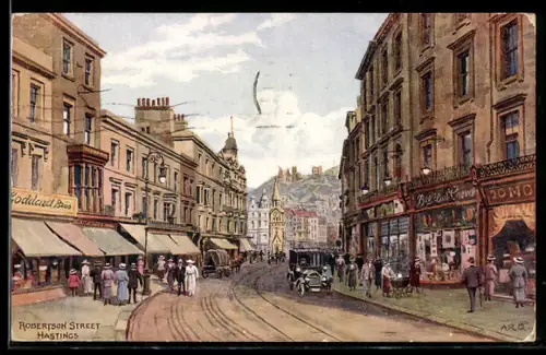 Künstler-AK A. R. Quinton: Hastings, Robertson Street