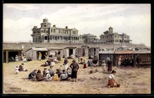 Künstler-AK A. R. Quinton: Ostende, Le Châlet du Roi