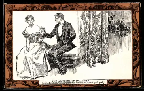 Künstler-AK Charles Dana Gibson: Paar in eleganter Robe bei einer Abendgesellschaft