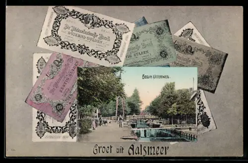 AK Aalsmeer, Begin Unterweg, Geldscheinpassepartout