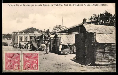 AK Alagoas, Refugiados da Inundacao do Sao Francisco 1905/06, Rua Sao Francisco Penedo