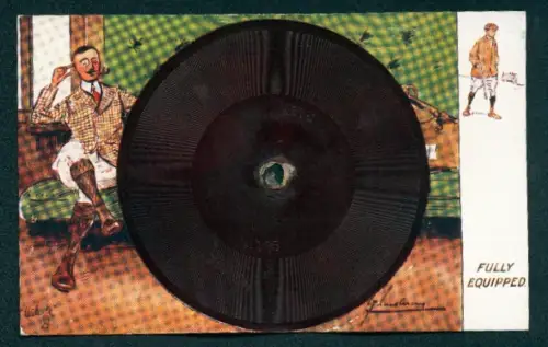 AK Schallplatte von Tuck`s Gramophone Record No. 15, Will ye no come back again