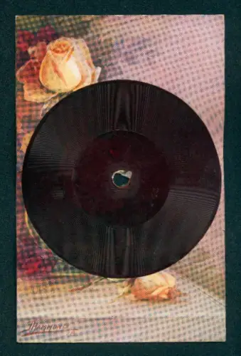AK Schallplatte von Tuck`s Gramophone Record No. 6, Birthday Wishes