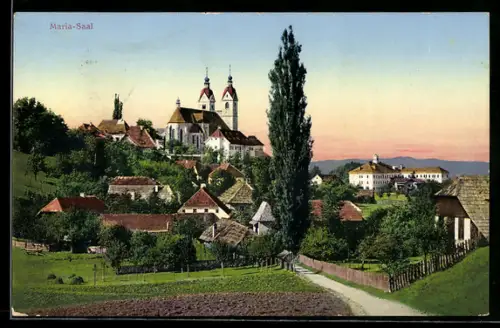 AK Maria-Saal, Panorama mit Kirche