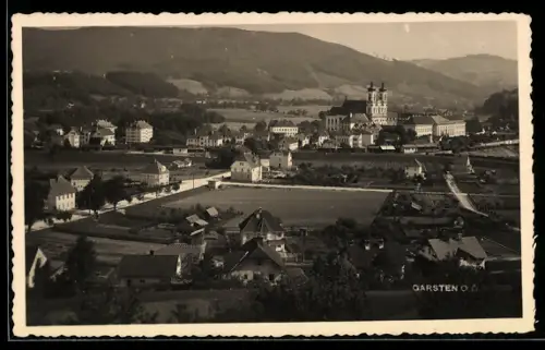 AK Garsten /Ob. Öst., Ortsansicht mit Kirche