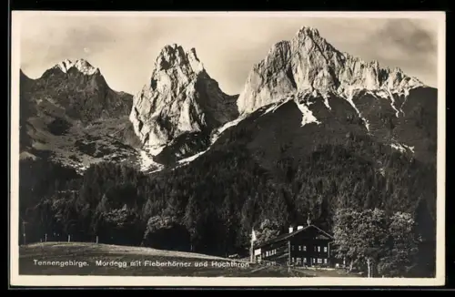 AK Werfenweng, Mordegg im Tennengebirge mit Fieberhörner und Hochthron
