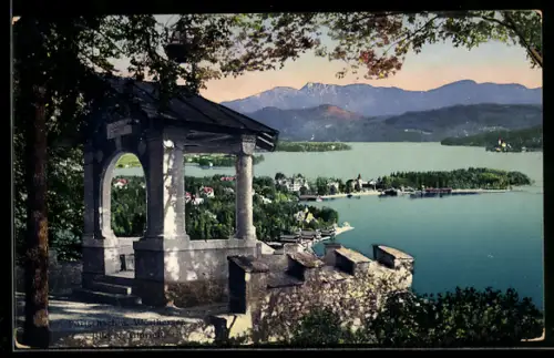 AK Pörtschach a. Wörthersee, Blick v. Gloriett