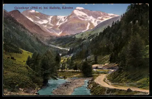 AK Mallnitz /Kärnten, Geiselkopf vom Tal aus