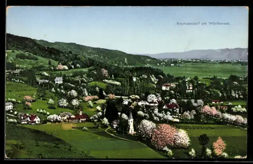AK Krumpendorf am Wörthersee, Panorama des Ortes