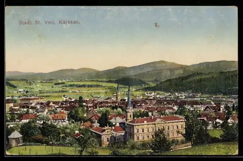 AK St. Veit /Kärnten, Panoramaansicht des Ortes