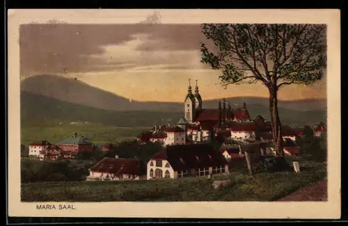 AK Maria Saal, Panorama mit Kirche