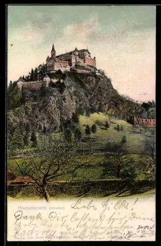 AK Hochosterwitz /Kärnten, Schloss auf Felshöhe