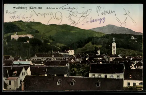 AK Wolfsberg /Kärnten, Schloss mit Mausoleum