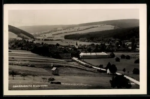 AK Drassmarkt, Oberrabnitz, Panorama mit Ort und Kirche
