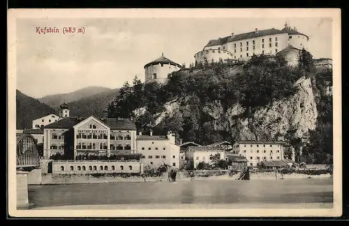AK Kufstein, Festung über dem Inn, Ortsansicht