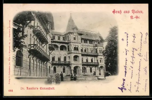 AK Baden /Niederösterreich, Dr. Lantin`s Kuranstalt