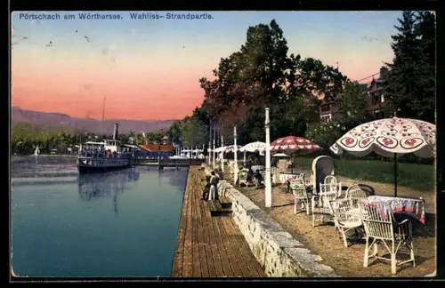 AK Pörtschach am Wörthersee, Wahliss-Strandpartie