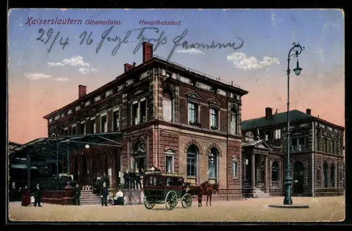 AK Kaiserslautern /Rheinpfalz, Hauptbahnhof