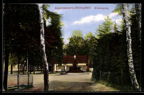 AK Kaiserslautern /Rheinpfalz, Waldeingang