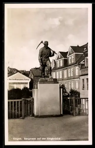 AK Siegen, Bergmann auf der Siegbrücke