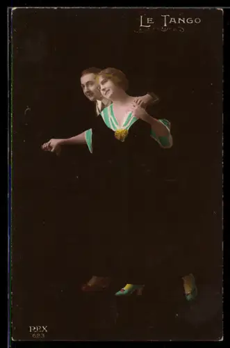 AK Elegantes Paar beim Tango