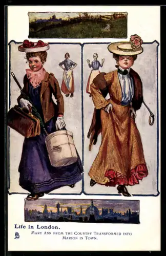 AK London, Mary Ann from the Country transformed into Marion in Town