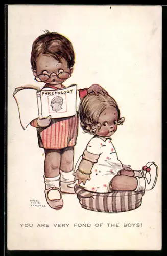 Künstler-AK Mabel Lucie Attwell: Mutter vermisst die Kopfform ihrer Tochter