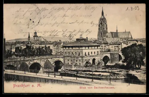 AK Frankfurt a. M., Blick von Sachsenhausen