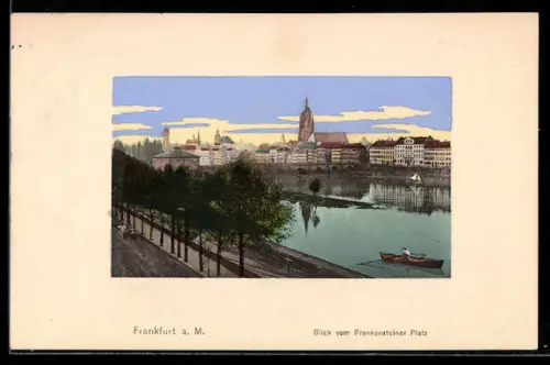 AK Frankfurt-Sachsenhausen, Blick vom Frankensteiner Platz