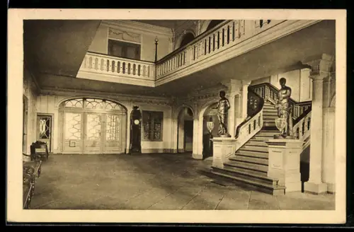 AK Lübeck, Haus Behn, Königstr. 11, Innenansicht Treppenhaus