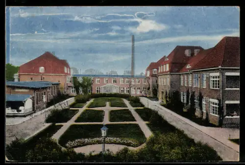 AK Lübeck, Krankenhaus, Chirurgische Abteilung, Gartenansicht