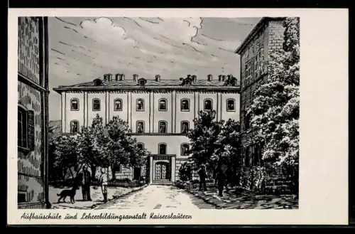 Künstler-AK Kaiserslautern, Aufbauschule und Lehrerbildungsanstalt
