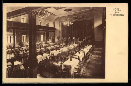 AK Varel /Oldenburg, Hotel zum Schütting, Festsaal