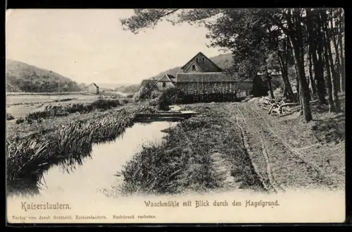 AK Kaiserslautern, Waschmühle, Blick durch den Hagelgrund
