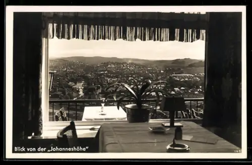 AK Siegen, Gasthaus Johanneshöhe, Inh. Joh. Guntermann, Ausblick auf den Ort