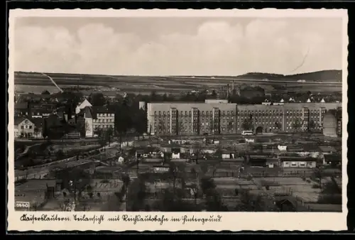 AK Kaiserslautern, Vogelschau mit Ringautobahn im Hintergrund