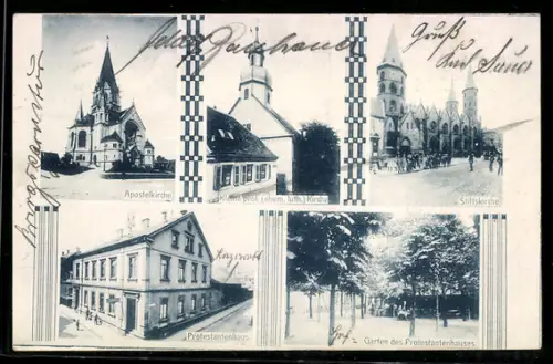 AK Kaiserslautern, Protestantenhaus, Apostelkirche und Stiftskirche