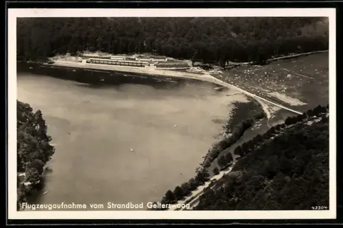 AK Gelterswoog b. Kaiserslautern, Strandbad, Flugzeugaufnahme