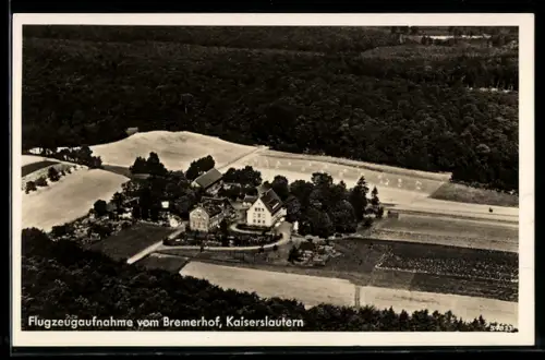AK Kaiserslautern-Bremerhof, Kurhaus Gross, Fliegeraufnahme