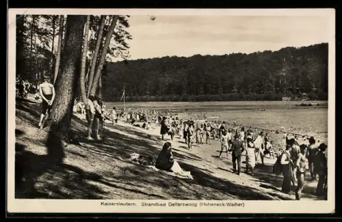 AK Kaiserslautern, Strandbad Gelterswoog (Hoheneck-Weiher), Badegäste